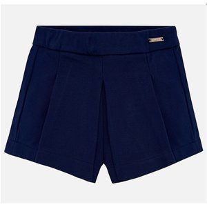 NWT Mayoral 1222 Baby Girl Navy Shorts With Pleats Adjustable Waistband